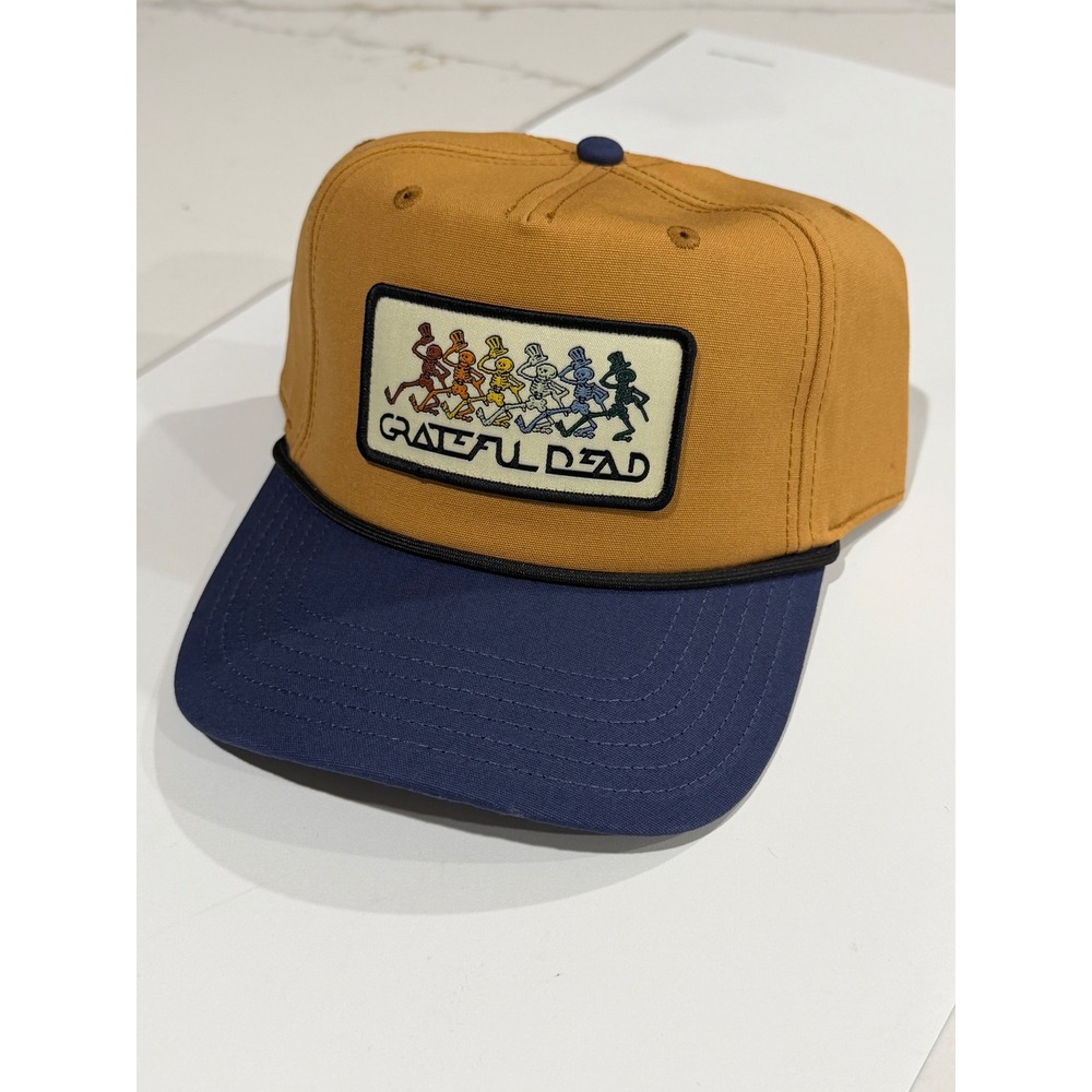 Grateful Dead Hat Mens OSFM Brown New Dancing Skeletons Mad Engine Snapback